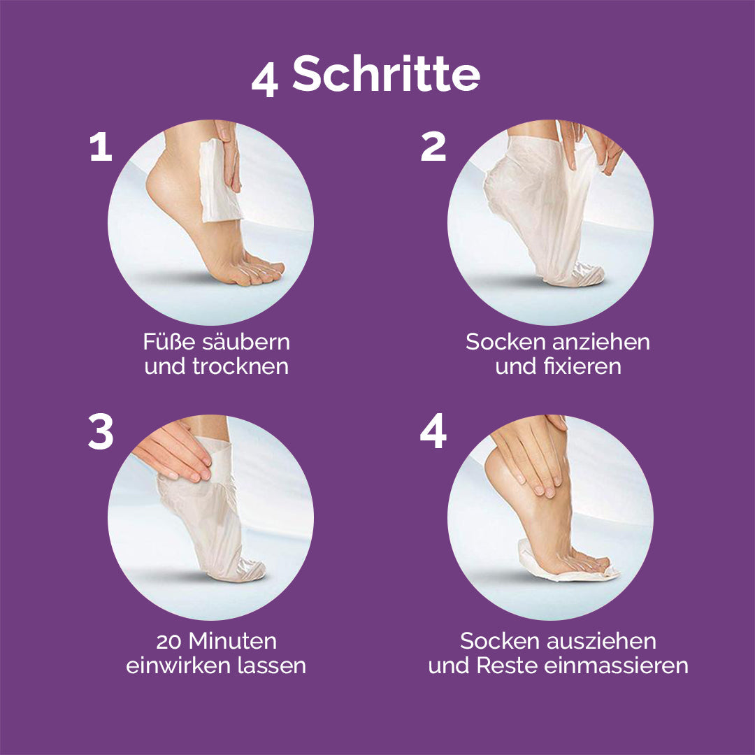 Scholl DE Care Scholl ExpertCare Intensiv pflegende Fußmaske in Socken – Enstpannende Maske mit Lavendelöl