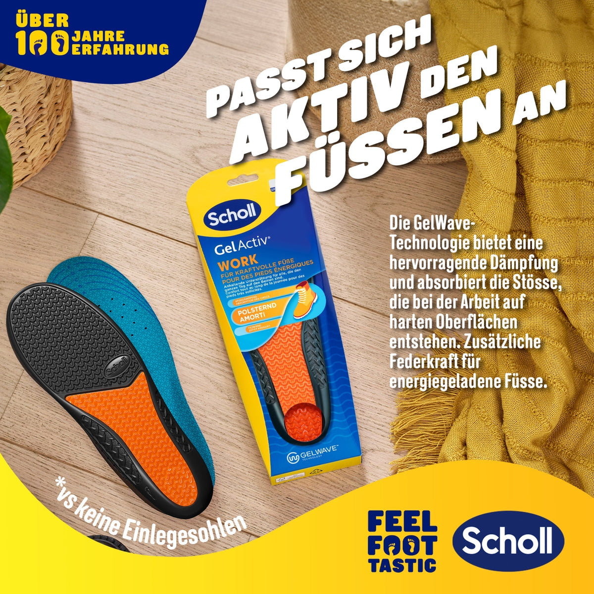 Scholl DE Insoles 35.5 - 40.5 GelActiv™ Work Einlegesohlen Frauen