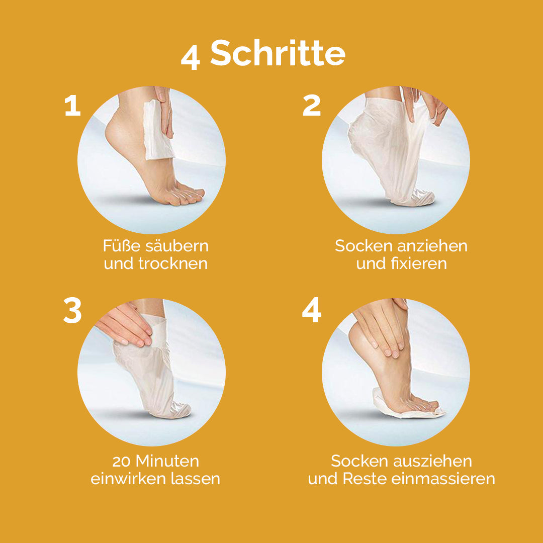 Scholl DE Care Scholl ExpertCare Intensiv pflegende  Fußmaske in Socken –  Nährende Maske  mit 3 wertvollen Ölen