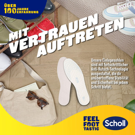 Scholl DE Insoles 35.5 - 40.5 Scholl Atmunsaktive Einlegesohlen für ganztägige Dämpfung & Komfort