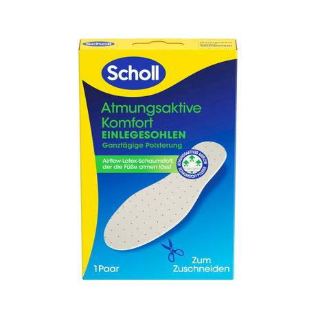 Scholl DE Insoles 35.5 - 40.5 Scholl Atmunsaktive Einlegesohlen für ganztägige Dämpfung & Komfort