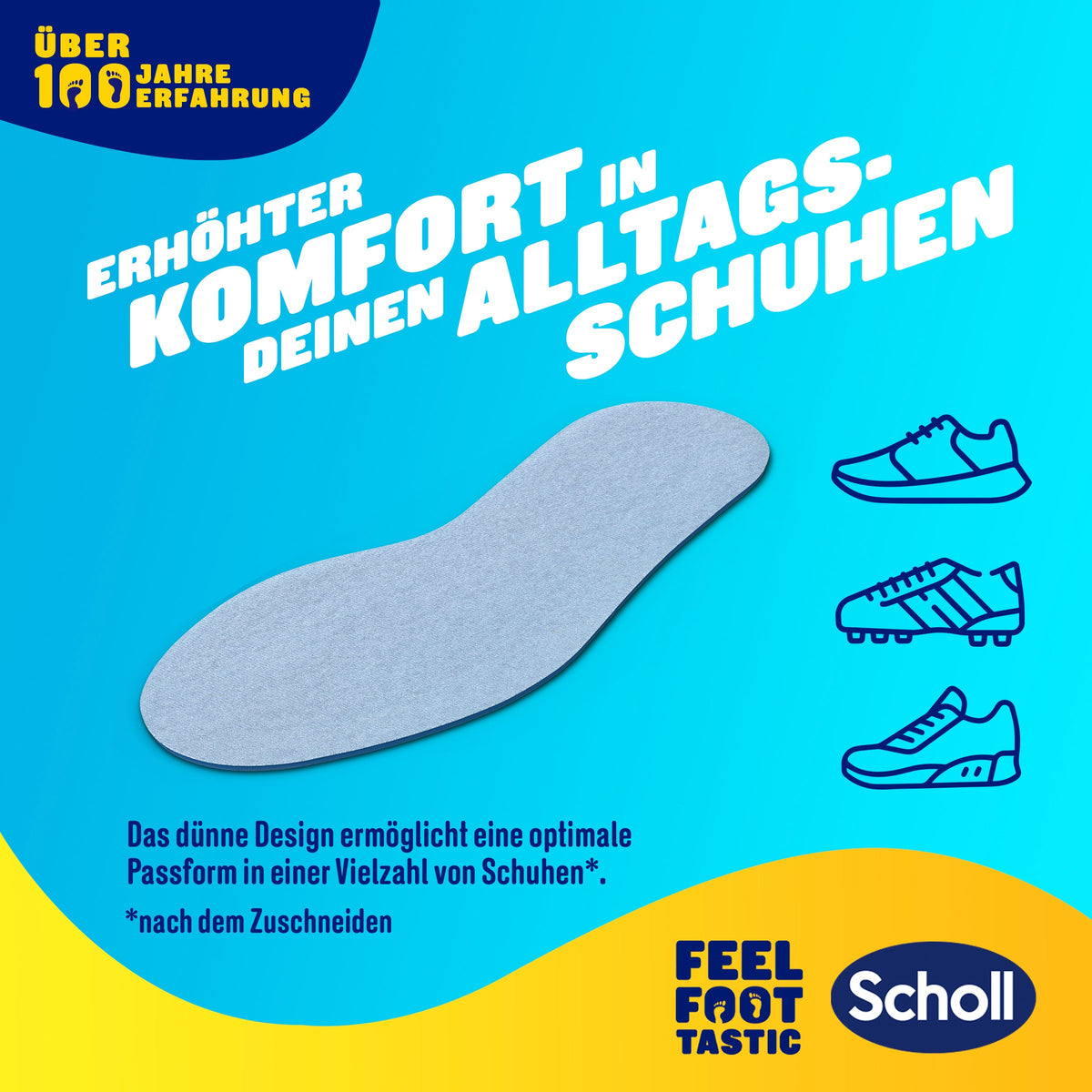 Scholl DE Insoles 35.5 - 40.5 Scholl Stoßdämpfende Einlegesohlen