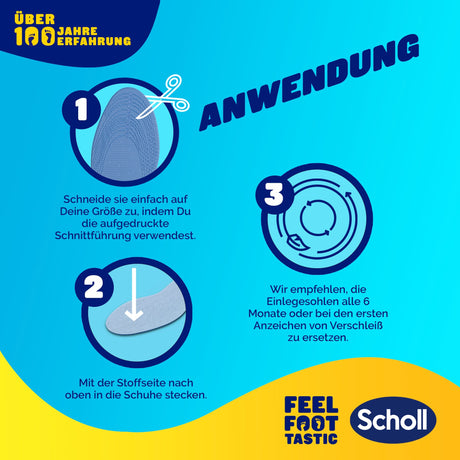 Scholl DE Insoles 35.5 - 40.5 Scholl Stoßdämpfende Einlegesohlen